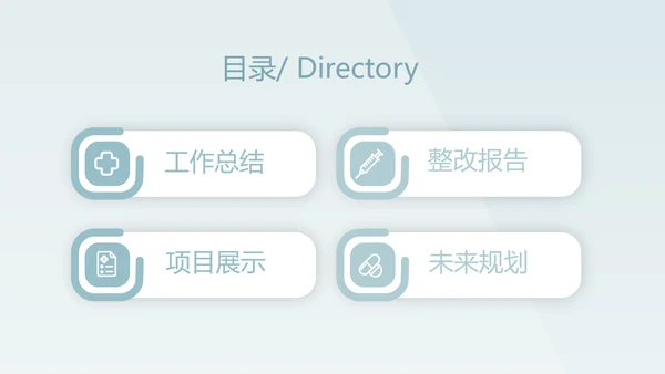 蓝色简约医疗医学工作汇报动态PPT模板