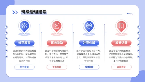 蓝红双色3d风新学年规划教师培训会PPT模板