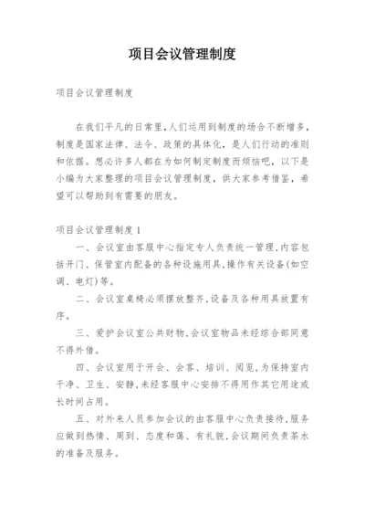 项目会议管理制度.docx