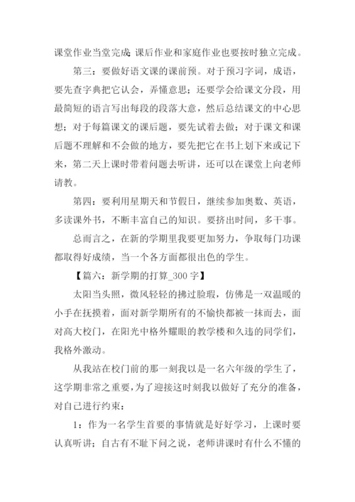 新学期新打算300字.docx