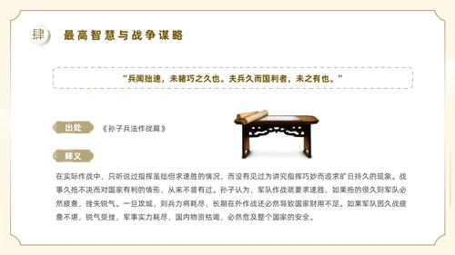 黄色插画风孙子兵法读书分享主题班会