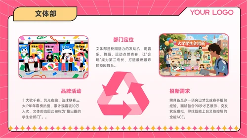 红黄色潮流风学生会招新宣讲会PPT模板