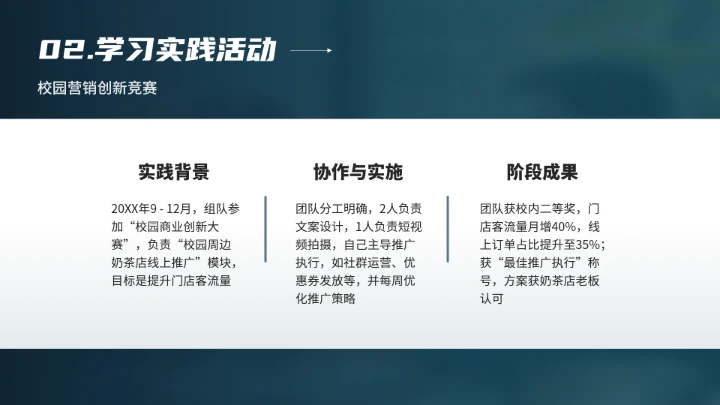 通用版大学生职业生涯规划职业生涯展示PPT模版