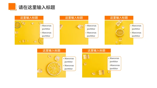 橙色夏季风优雅商务工作汇报通用PPT模板