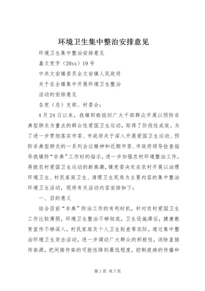 环境卫生集中整治安排意见 (3).docx