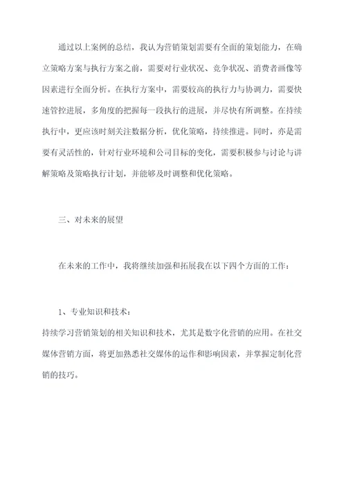 营销策划500字述职报告