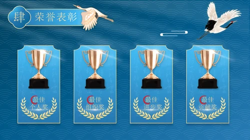 国色天香国雅书院国潮仙鹤通用PPT模板