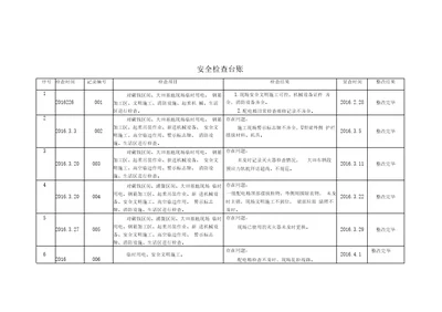 安全检查台账