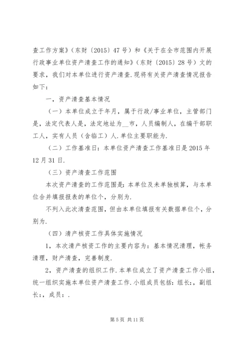 处置资产工作报告范文.docx