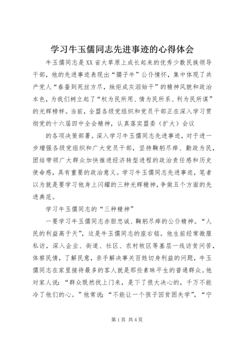 学习牛玉儒同志先进事迹的心得体会 (4).docx