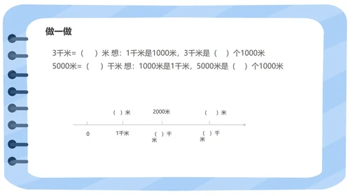 蓝色小清新三年级数学格尺测量课件PPT模板
