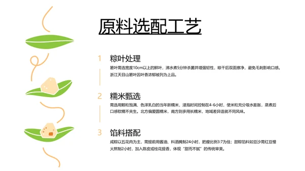 绿色创意几何中国传统美食粽子介绍介绍PPT模板