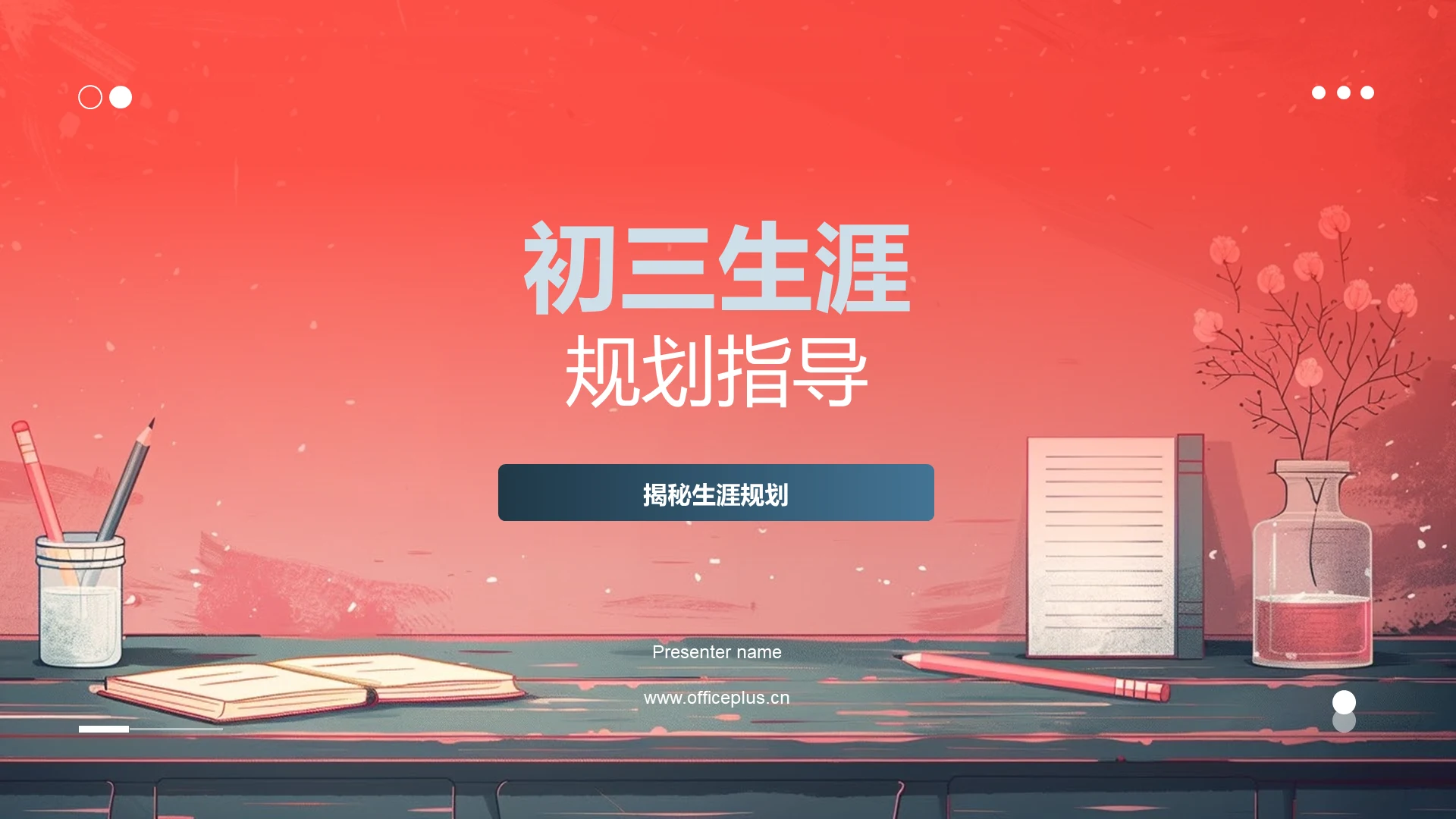 初三生涯规划指导PPT模板