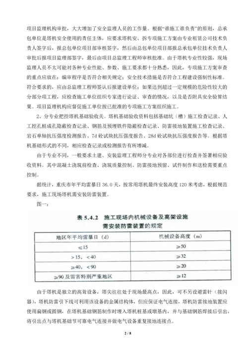 浅谈施工现场塔机安装安全监理.docx