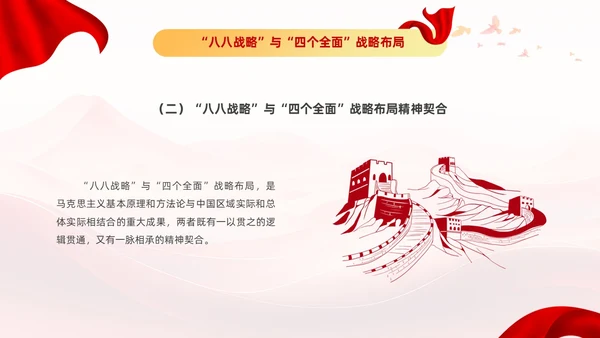 红色党建风八八战略党课学习课程PPT