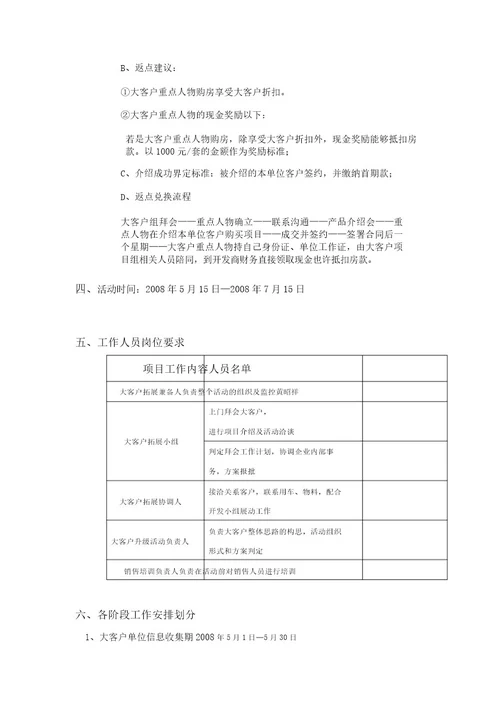 房地产项目大客户渠道拓展执行方案