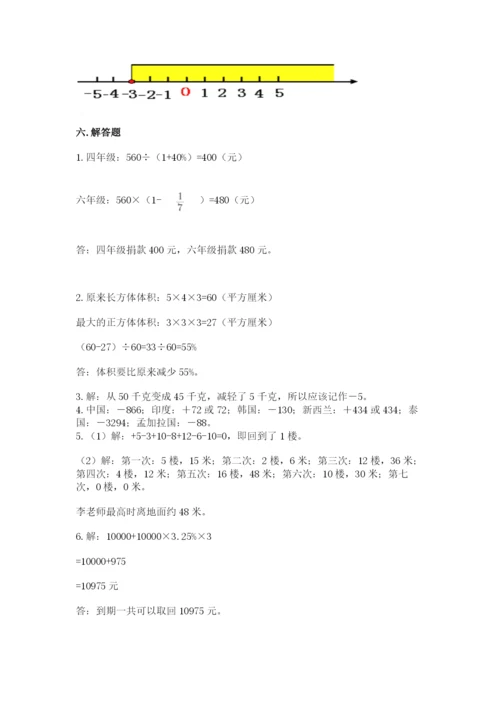 北师大版六年级下册数学期末测试卷精品（达标题）.docx