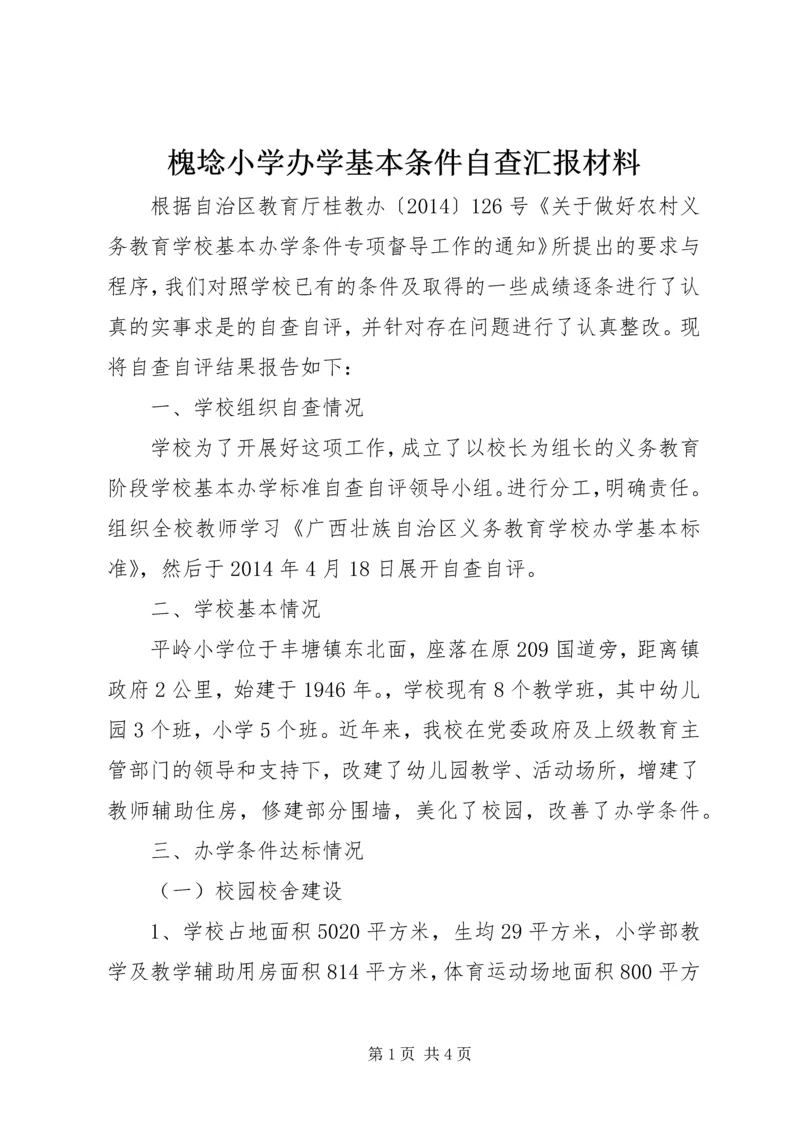 槐埝小学办学基本条件自查汇报材料 (3).docx