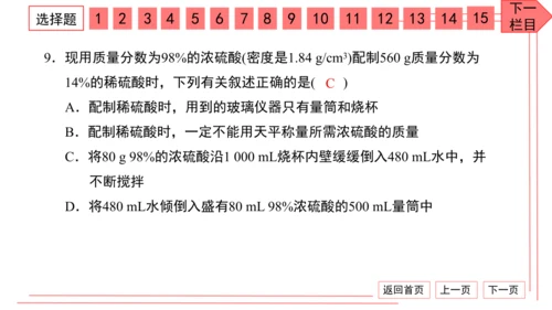 人教版化学九年级下册期中检测卷 习题课件（35张PPT）