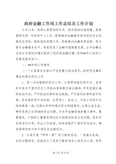 政府金融工作局工作总结及工作计划.docx