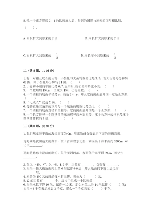 最新西师大版小升初数学模拟试卷精品（名校卷）.docx