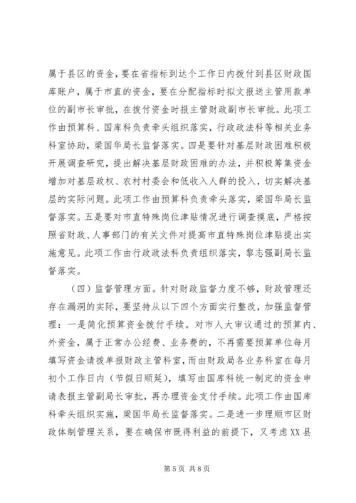 财政局保持共产党员先进性整改实施方案 (4).docx