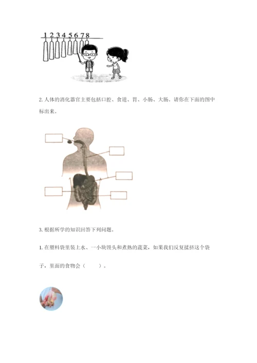 教科版科学四年级上册第二单元《呼吸和消化》测试卷【word】.docx