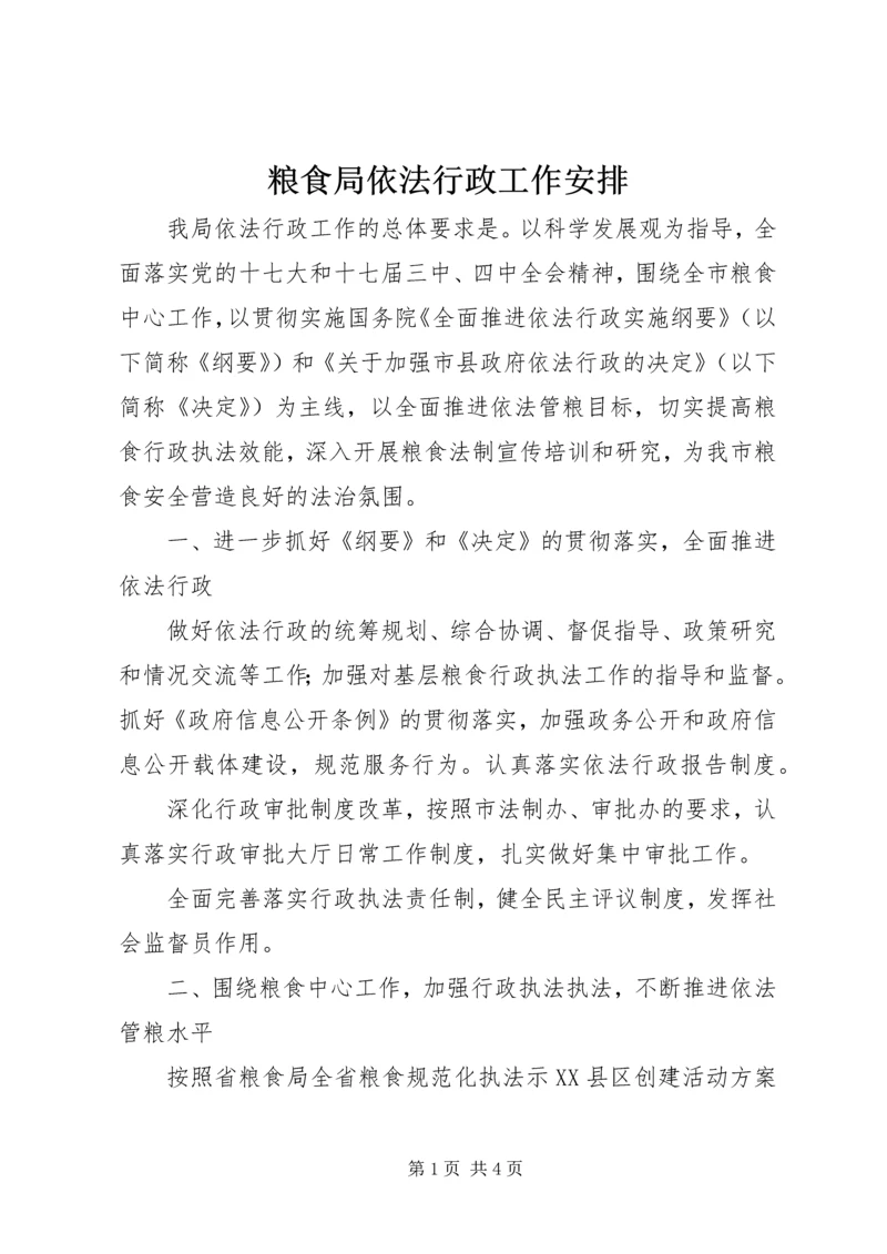 粮食局依法行政工作安排.docx