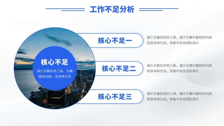 蓝色高端工作汇报述职年终总结PPT模板