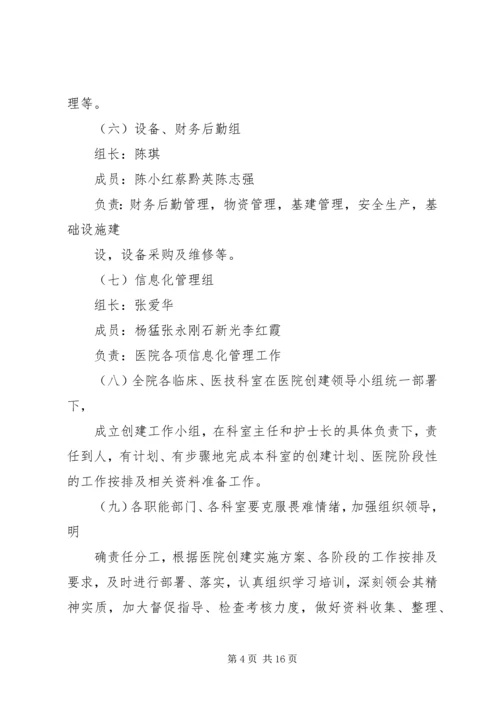 创建二级甲等医院实施方案.docx