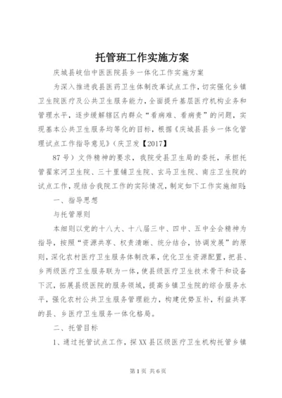 托管班工作实施方案精选.docx