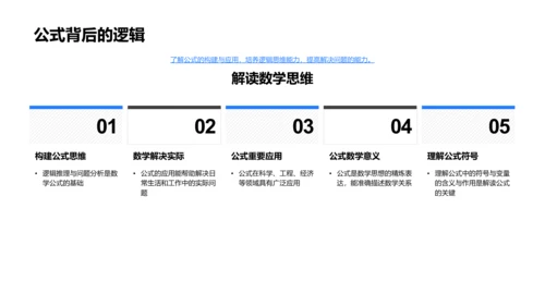 数学知识汇报PPT模板