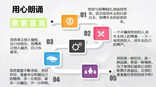 宽容的人生感恩的心通用PPT模板