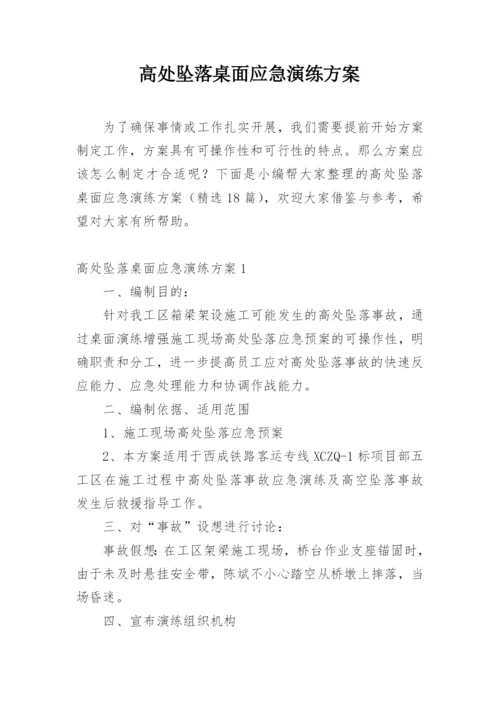 高处坠落桌面应急演练方案_1.docx