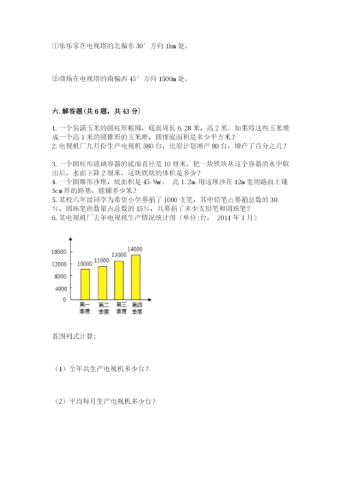 北京版小学六年级下册数学期末综合素养测试卷附参考答案（基础题）.docx