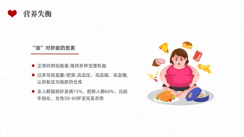 红色水彩简约插画全国爱肝日企业培训PPT课件