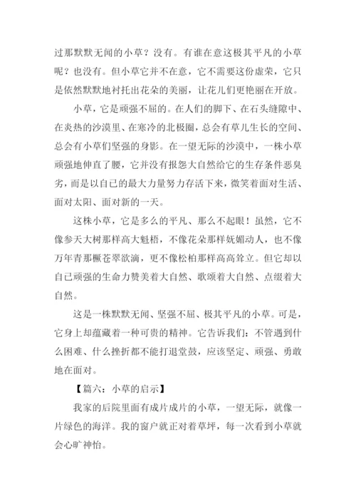 小草的启示初中作文.docx