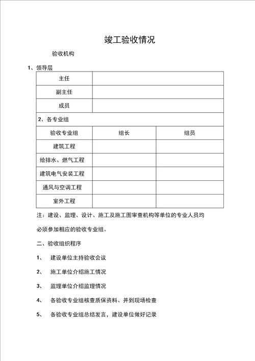 保定市建设工程竣工验收报告