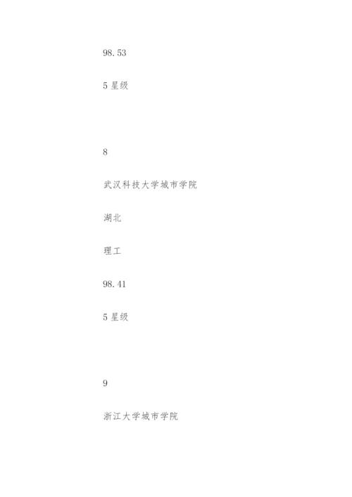 全国三本大学排名「完整版」.docx