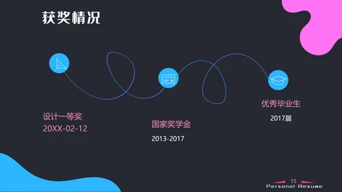 抽象泡泡应聘求职简历PPT模板