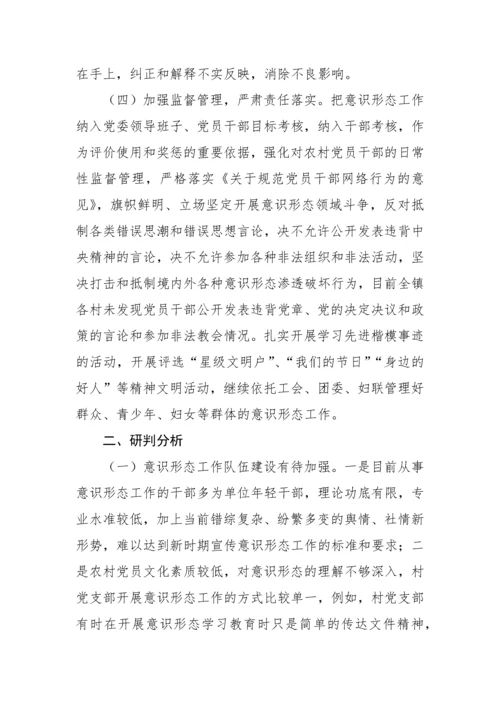 【意识形态】镇意识形态工作综合分析研判报告.docx