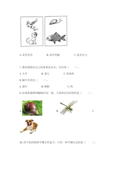 教科版一年级下册科学期末测试卷精品【名师系列】.docx