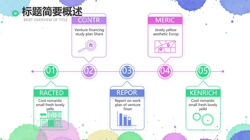 炫彩墨迹儿童绘画美术培训动态PPT