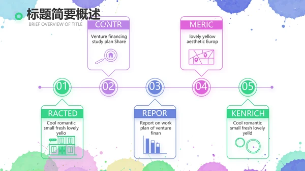 炫彩墨迹儿童绘画美术培训动态PPT