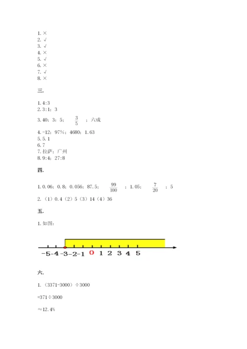 北师大版数学小升初模拟试卷精品（精选题）.docx