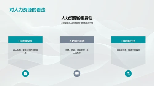 述职报告：人力资源回顾与展望PPT模板