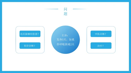蓝色简约科技风重症肺炎医疗知识宣传PPT课件肺结核肺结节