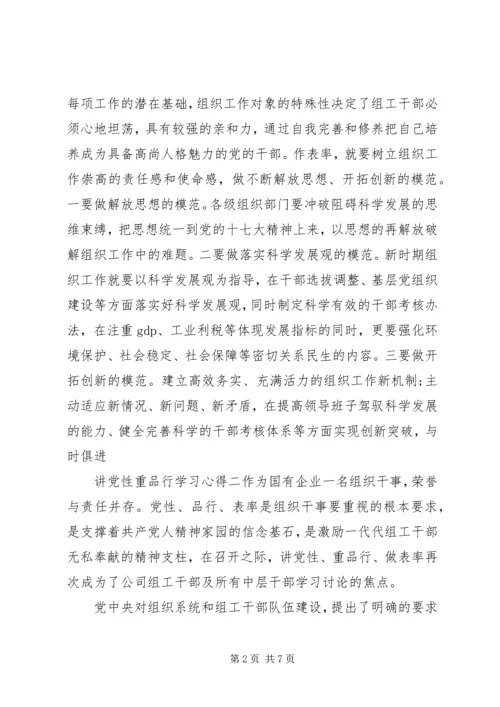 讲党性重品行学习心得.docx