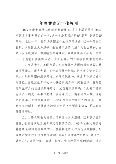 年度共青团工作规划.docx