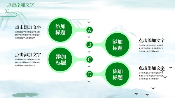 绿意山水中国风端午节习俗介绍通用PPT模板